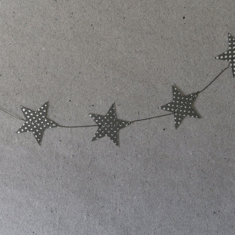 Stjärngirland grön glitter