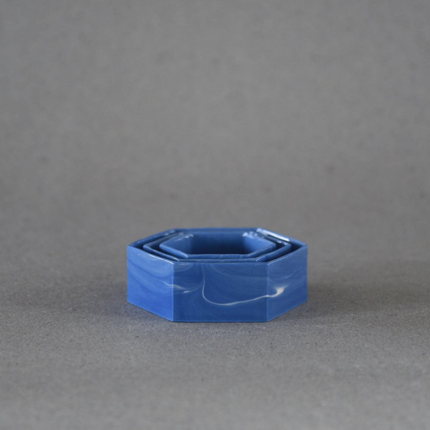 Hexagoner set om tre