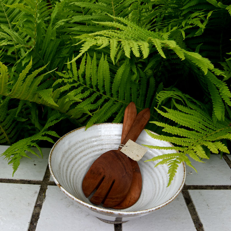 Teak salladsbestick